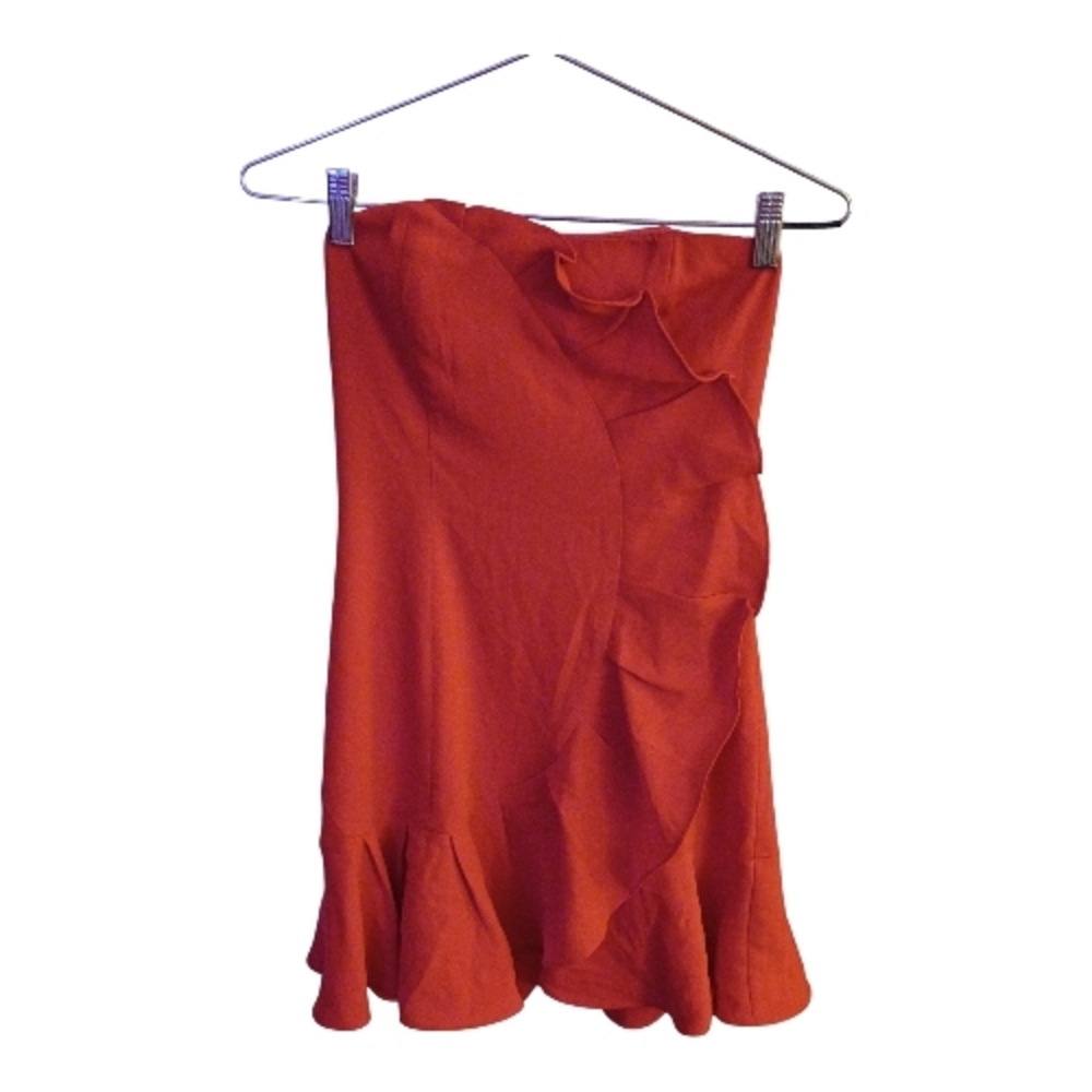 Express NWOT Size 4 Elegant Red Ruffle Strapless Dress